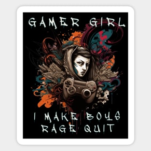 Funny Gamer Girl Shirt | Gamer Girl Gift | Gaming Graffiti T-shirt | Gaming lovers Shirt Magnet
